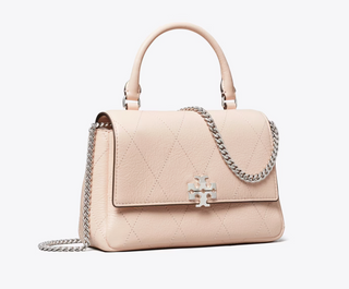 Charlie Quilted Top Handle Chain Wallet - Soft Pink