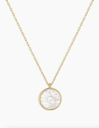 Sunset Etched Necklace - Gold