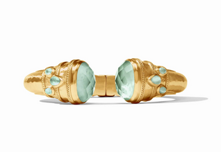 Cannes Cuff - Iridescent Aquamarine Blue