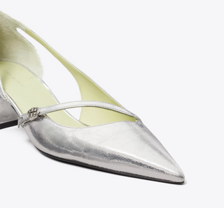 Double T Buckle D'Orsay Pump - Silver