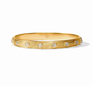 Cobblestone Stone Bangle - Ivory Cat's Eye