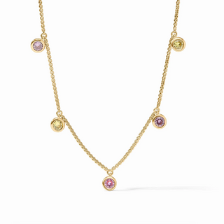 Rainbow Delicate Charm Necklace - Pink Dawn