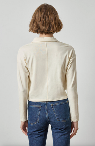 Faux Wrap Collared Top - Rope