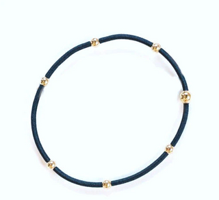 "E"ssentials Bracelet/Hair Tie - Navy