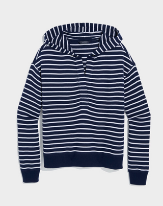 Terry Hoodie - Bay Stripe Navy