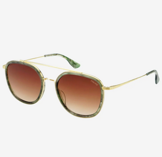 Weston Acetate Round Unisex Sunglasses - Emerald