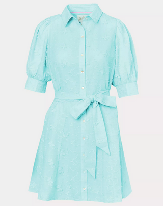 Larkyn Shirtdress - Day Dream Blue Monarch Embroidered