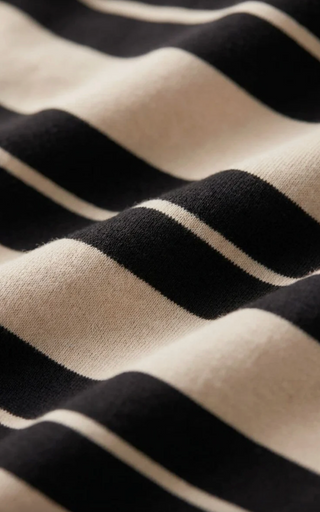 Gail Striped Jersey Midi Skirt - Ash Black