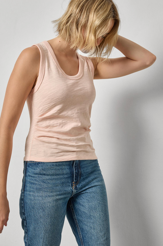 Vintage Side Pleat Tank - Bellini