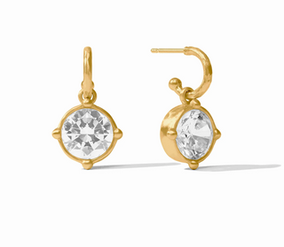 Honeybee Hoop & Charm Earring - Cubic Zirconia