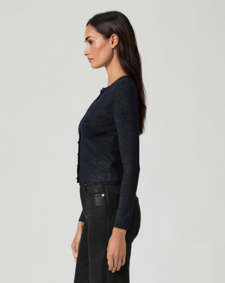 Anzu Cardigan - Navy Multi Stripe