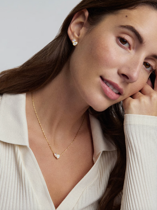 Tatum Short Pendant Necklace - Gold Neutral Mix