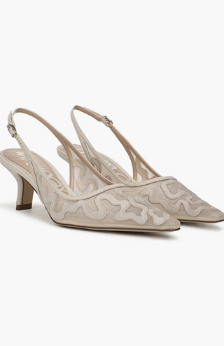 Bianka Slingback Pump - Mesh Modern Ivory