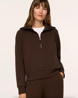 Spanx Airessentials Half Zip - Umber Root
