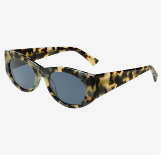 Layla Acetate Oval Sunglasses - Gray Tortoise