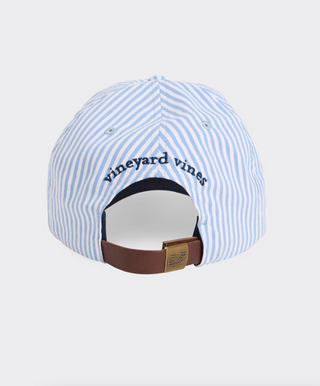 Harbor Seersucker Baseball Hat - Seersucker/Jake Blue