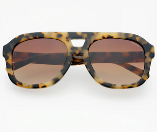 Voyager Acetate Oversized Aviator Sunglasses - Milky Tortoise