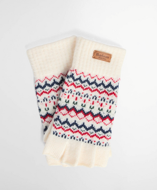 Barbour Holly Beanie & Gloves Gift Set - Antique White