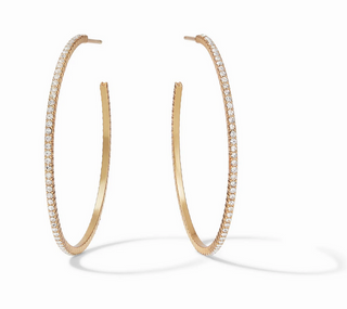 Windsor Hoop - Gold Crystal - L