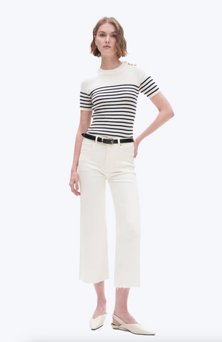 High Rise Wide Leg - White