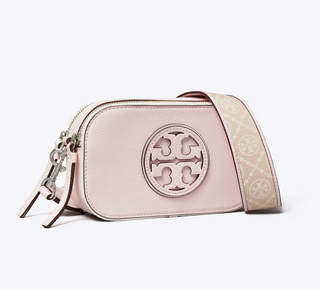 Miller Patent Border Mini Crossbody Bag - Pale Pink