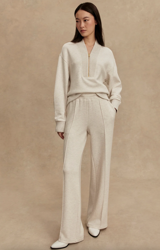 The Wide Leg Pant 28 - Ivory Marl