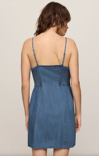 Angel Eyes Denim Mini Dress - Medium Indigo