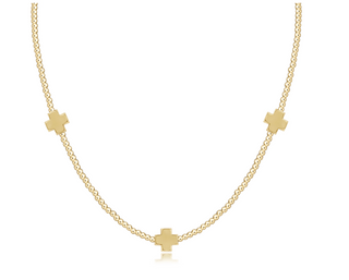 Choker Beaded - Signature Cross 2mm Gold - Gold
