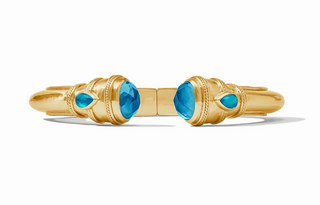 Canes Demi Cuff - Gold Iridescent London Blue