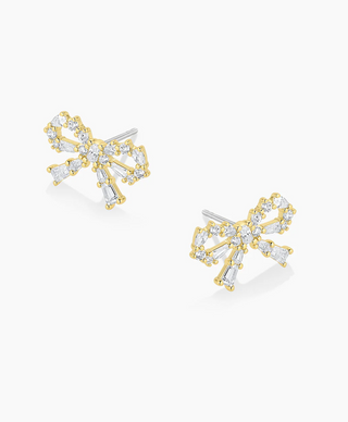 Fancy Bow Earrings - Gold