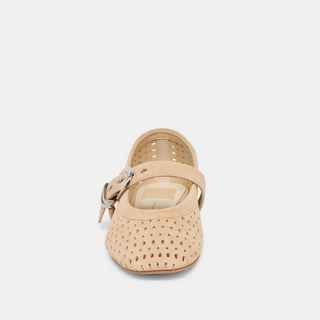 Mikel - Camel Perforated Suede