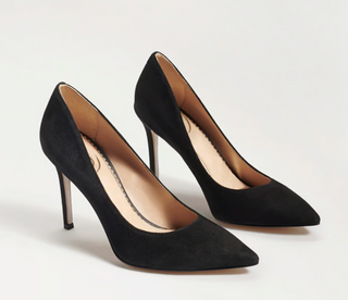 Hazel Pointed Toe Heel - Black Suede
