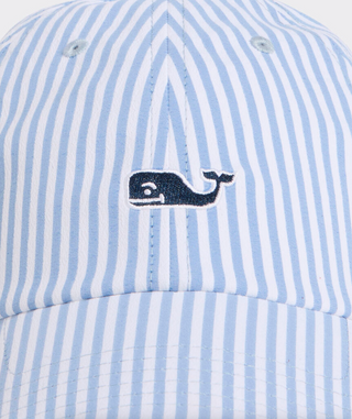 Harbor Seersucker Baseball Hat - Seersucker/Jake Blue