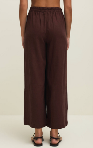 Scout Linen Pant - Chocolate Cherry
