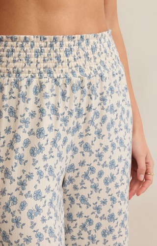 Dawn Smocked Ditsy Pant - Crystal
