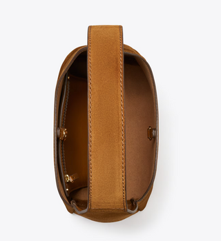 Romy Suede Small Hobo Bag - Caramel