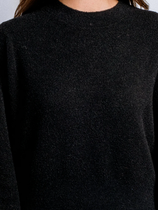 Carrara Solid Sweater - Black
