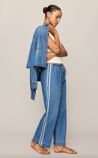 The Sidelines Denim Trackpant - Dreamstate