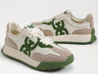 Langley Lace Up Sneaker - Green Multi Suede