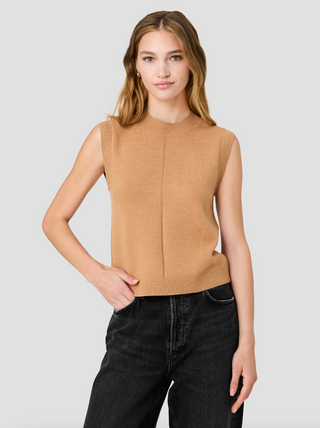Babysoft Vertical Tick Crewneck - Sleeveless Top
