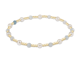 Pearl Sincerity 4mm Gem Bracelet - Aquamarine