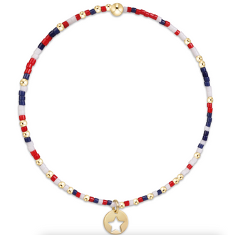 Hope Unwritten Bracelet - Firecracker - Star Small Gold Disc