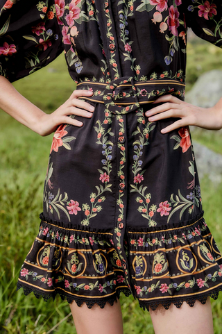 Belle Garden Black Mini Dress - Belle Garden Black