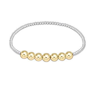 Classic Bead Bliss 3mm Bead Bracelet 6mm - Mixed Metal