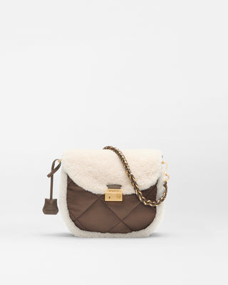 Crosby Lock Saddle Crossbody - Shearling Walnut
