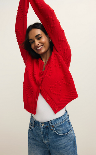 All Yours Cardigan - Kiss Me Red