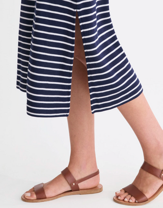 Terry Dress - Bay Stripe Navy