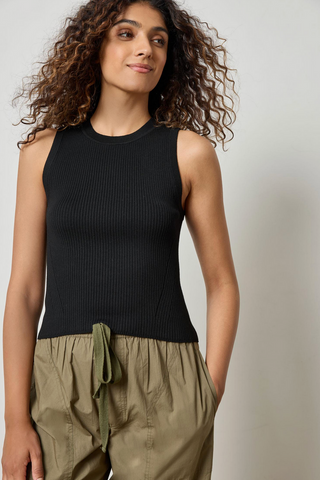 Short Perfect Tank Sweater - Black