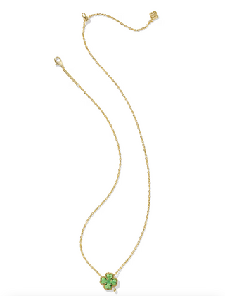 Clover Short Pendant Necklace - Gold