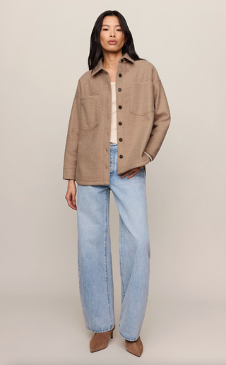 All Day Poodle Knit Jacket - Classic Camel
